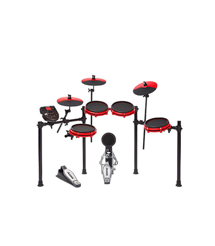 ALESIS NITRO MESH KIT EIGHT PIECE ELECTRONIC DRUMKIT, SPECIAL EDITION RED.