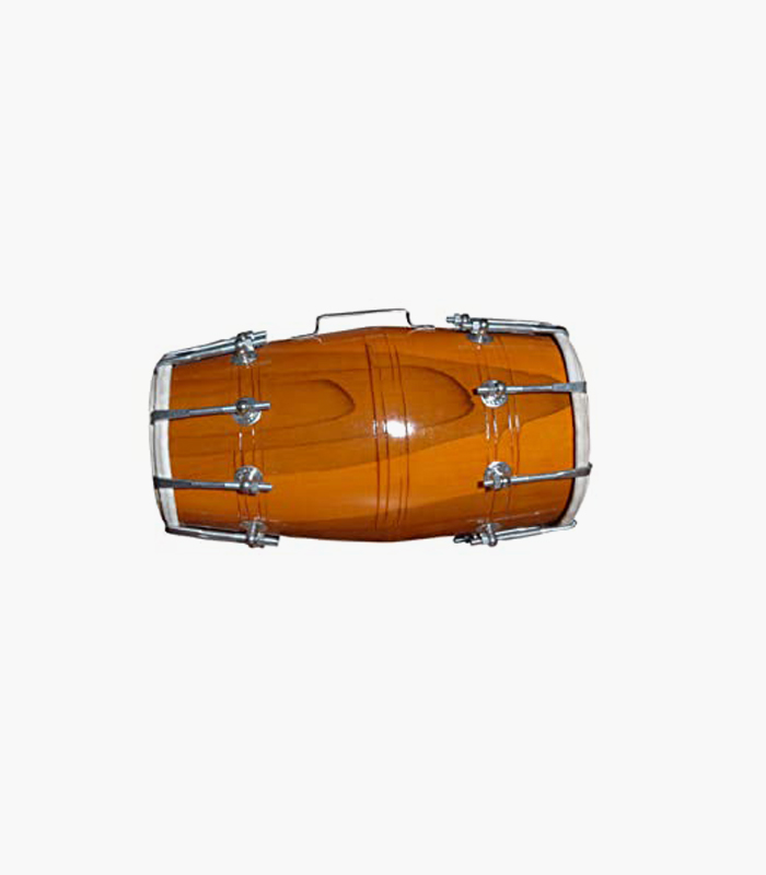 Handmade Wood Dholak Indian Folk Musical Instrument Drum Nuts N Bolt